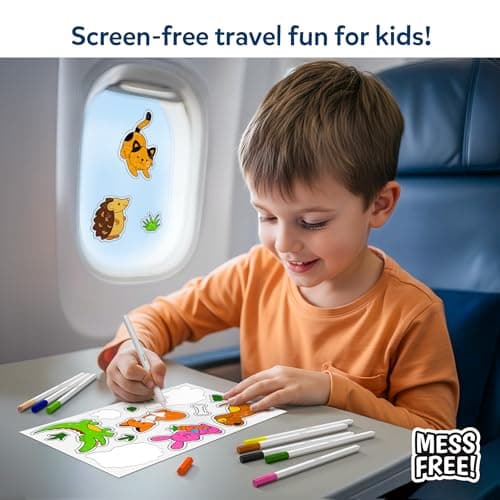 Skillmatics Cling Art – Color Clingz Animals, 50+ Reusable Static Stickers, Mess-Free Fun for Kids, DIY Craft Kits & Supplies, Travel Toys, Creative Gifts for Boys and Girls Ages 3, 4, 5, 6, 7 — view 4