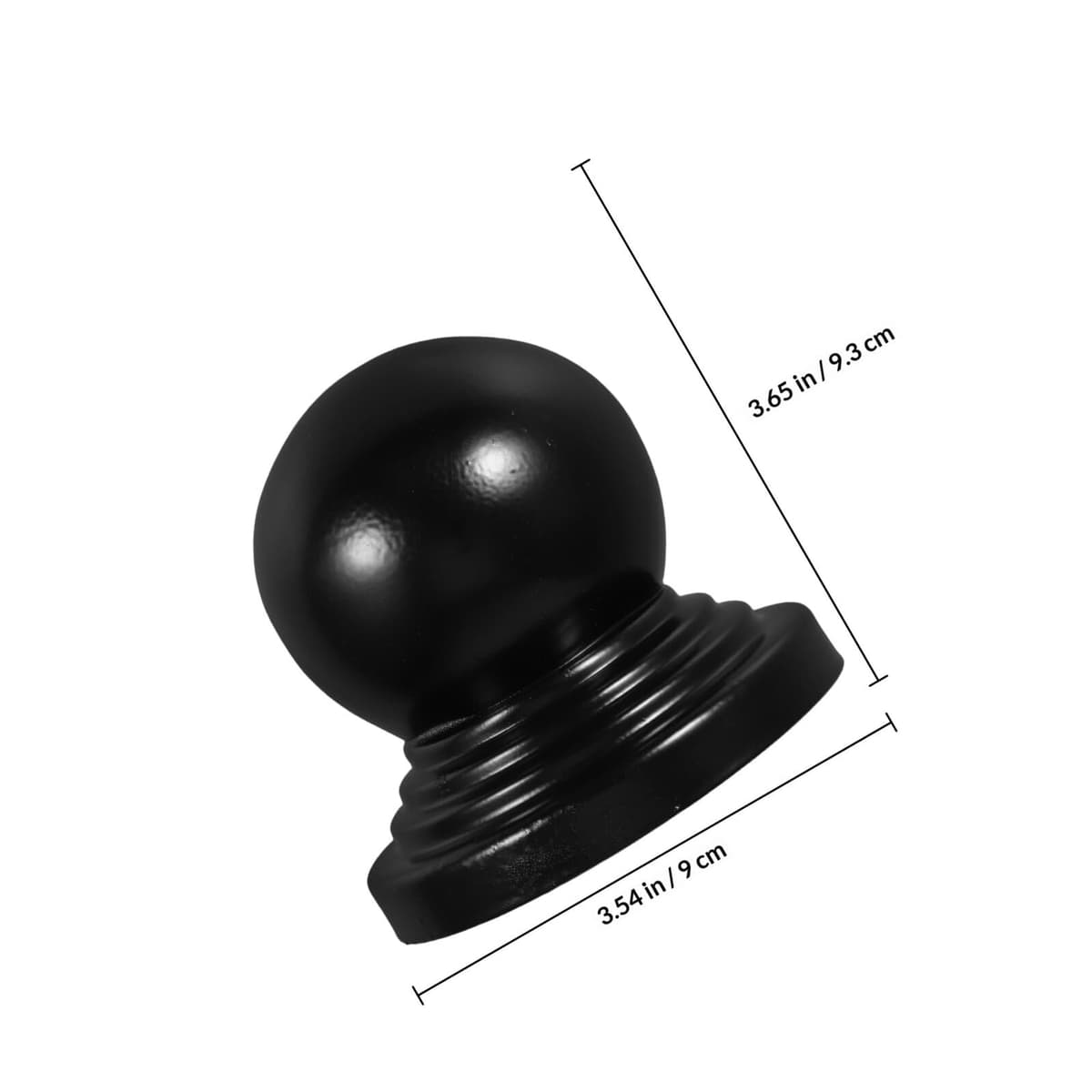 Tapa de Poste de Bola Metálica para Tubos Redondos de 90Mm en Barandillas y Vallas de Jardín — view 2