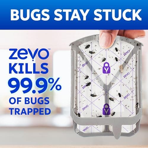 Zevo Flying Insect Trap Official Refill Cartridges - Fits Zevo Trap and MAX Indoor Fly Trap, Trap+Lock Technology Fly Trap Refill for Gnats, House Flies & Fruit Flies (6 Official Refill Cartridges) — view 4