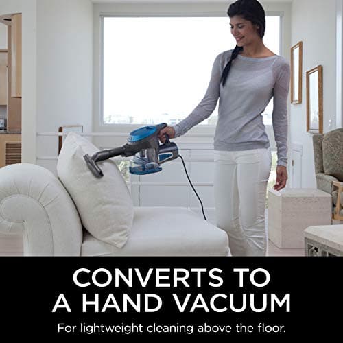 Shark Rocket Ultra-Lightweight Corded Stick Vacuum, Converts to Handheld, Swivel Steering, Nonstop Performance, for All Floor Types, Under 9 lbs, Easy-Empty Dust Cup, Blue (HV300C) — view 2