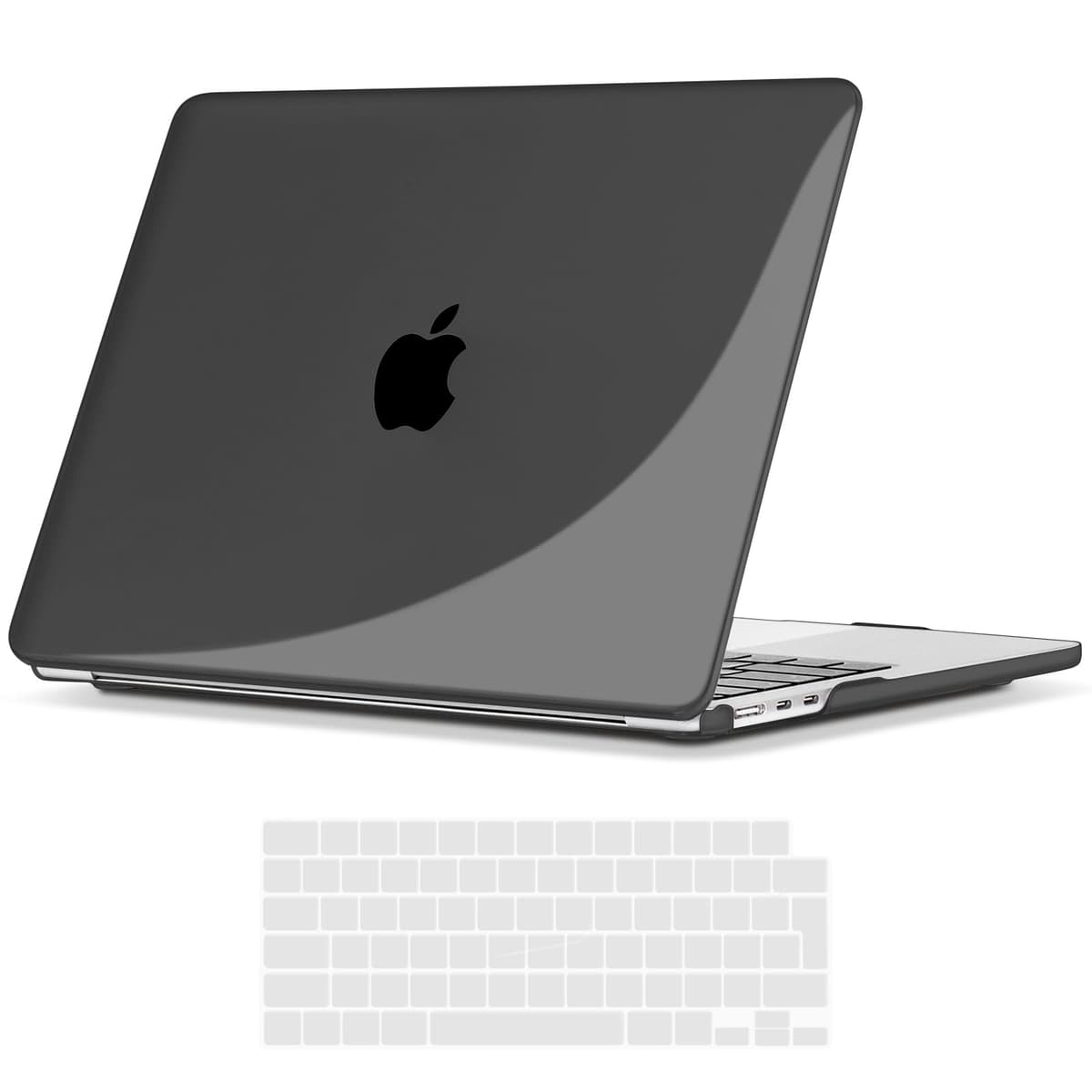 TECOOL Case compatible with MacBook Air M1 & MacBook Air 13 inch Retina 2020 2019 2018 (A2337 A2179 A1932), Plastic Snap On Hard Shell Cover & UK EU Keyboard Protector, Crystal Clear (Glossy) — view 38