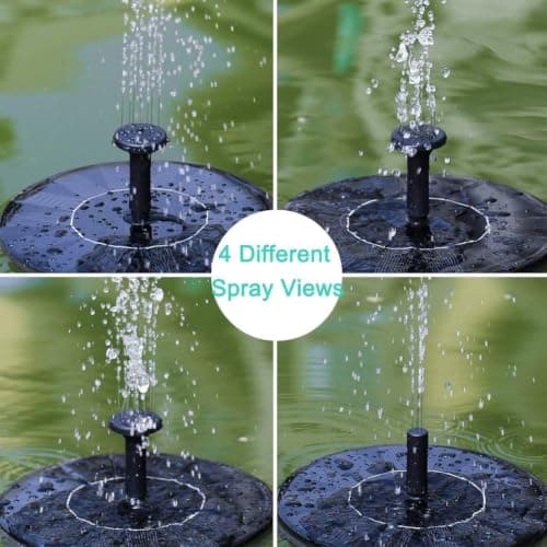 Solar Fountain Water Pump for Bird Bath, New Upgraded Mini Solar Powered Fountain Pump 1.5W Free Standing Solar Panel Kit Water Fountain for Garden, Pond, Pool, and Outdoor — view 5