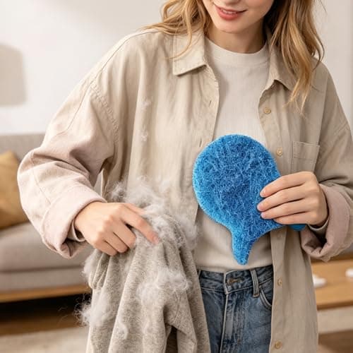 Pet Hair Remover for Laundry,Laundry Pet Hair Catcher,Cat & Dog Hairs Remover,Reusable,for Washing Machine,for Clothes,Bedding,All Fabrics (Blue 6pcs) — view 4