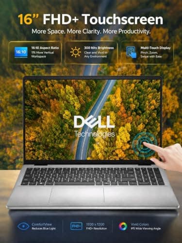 Dell 16 Touchscreen Laptop, Core 7 150U, 32GB DDR5 RAM 5200MT/s, 1TB SSD — view 2