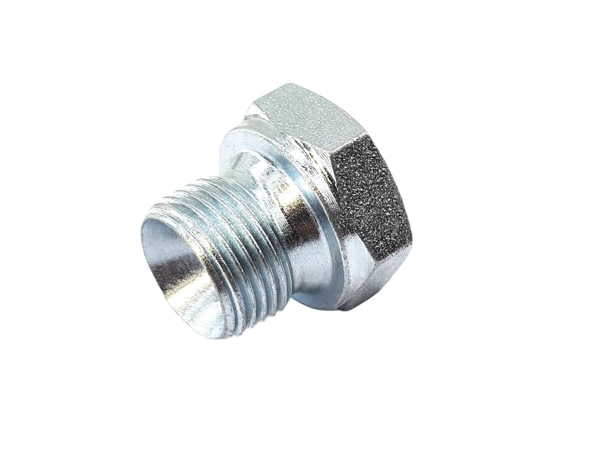Hydraulic Male Blanking Plug – Steel, 3/8" BSP Thread, 60° Cone Seat – High-Pressure 350 Bar Hydraulic Hose & Pipe End Cap — view 2
