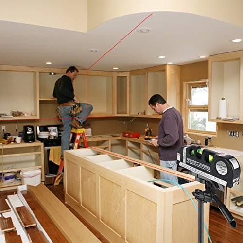 Laser Level Line Tool, Multipurpose Laser Level Kit Standard Cross Line Laser leveler Beam Tool with Metric Rulers 8ft/2.5M for Picture Hanging cabinets Tile Walls by AikTryee. — view 5