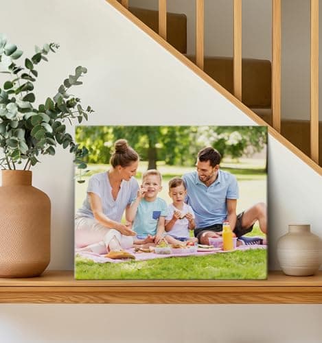 TreeDeal Custom Canvas Prints with Your Photos, Framed 10” x 8” Personalized Pictures Print, Customized Photo to Canvas Wall Art Ideal for Home Decor Gift Wrapping Pets Family Baby Wedding — view 3