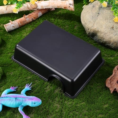 Toddmomy Reptile Hide Box - Reptile Hideouts Snake Hiding Shelter, Provides Security and Safety, Easy to Clean, for Snakes Lizards Amphibians, 9.4" x 6.8" x 2.4" — view 4