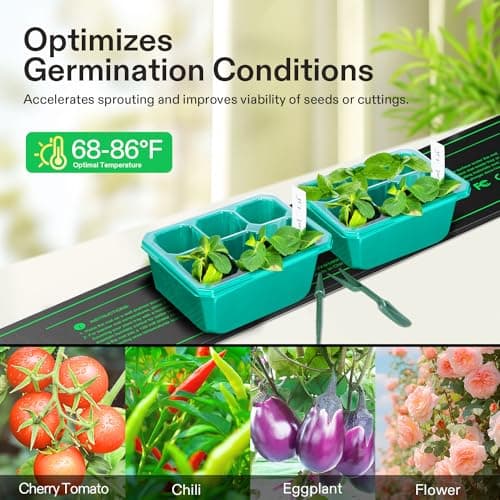 VIVOSUN 3x20 Inches Durable Waterproof Seedling Heat Mat Warm Heating Pad for Kombucha Tea, Beer Brewing, Fermentation and Plant Germination — view 4