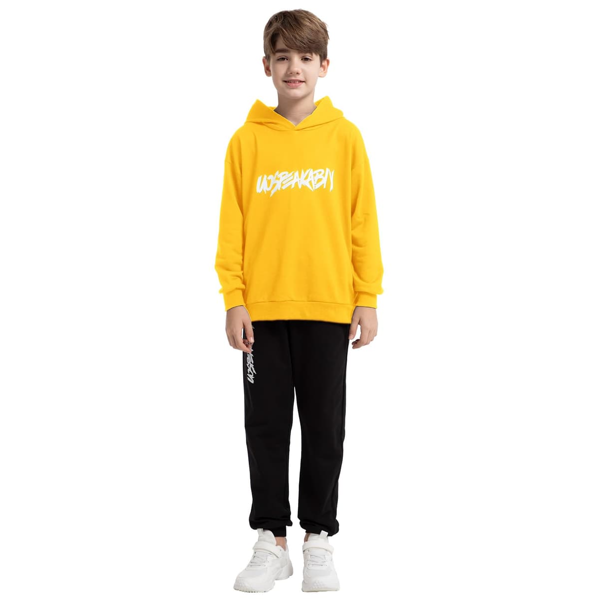 amropi Chándal Niños 2 Piezas Set Sudadera con Capucha y Pantalones Deportivo Jogging Conjunto Ropa 2-15 años — view 5
