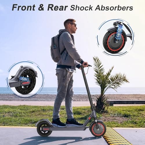 Volpam 11" Electric Scooter, 800W Motor with Dual Suspension, Top Speed 31 MPH, Max 30 Miles Long Range, E Scooter for Commuting, APP Control, 220LBS Max Load — view 3