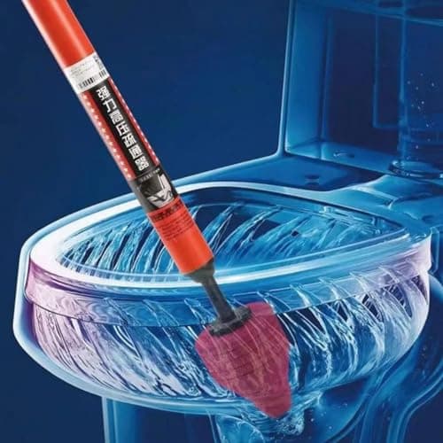 High-Pressure Toilet Plunger with Rubber Suction Cup, Powerful Air Drain Blaster for Clogged Toilets - Sinks, Heavy-Duty Drain Clog Remover Tool for Bathroom Kitchen and Pipes — view 3