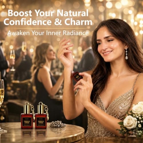 PUREU Pheromone Perfume for Women Roll On Vanilla Citrus Long Lasting Travel Size Vanilla Perfume Pheromones Oil for Women Fragrance Eau De Parfum, 0.34 Fl Oz/10ml, Made in USA — view 2
