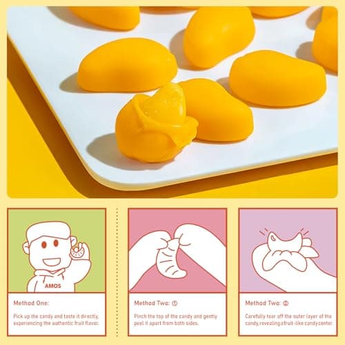 AMOS Peelerz Assorted Fruit Candy Bundle, Mango Watermelon Green Apple Flavors, Peelable Gummy Candy Variety Pack - 3 Pack — view 2
