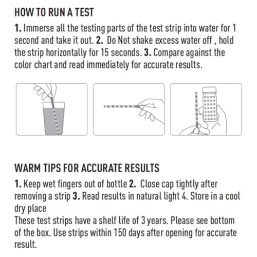EASYTEST 7-Way Pool Test Strips, 150 Strips Water Chemical Testing for Hot tub and Spa, Accurate Test Bromine, Total Alkalinity, pH, Free Chlorine, Total Hardness, Cyanuric Acid, and Total Chlorine — view 6