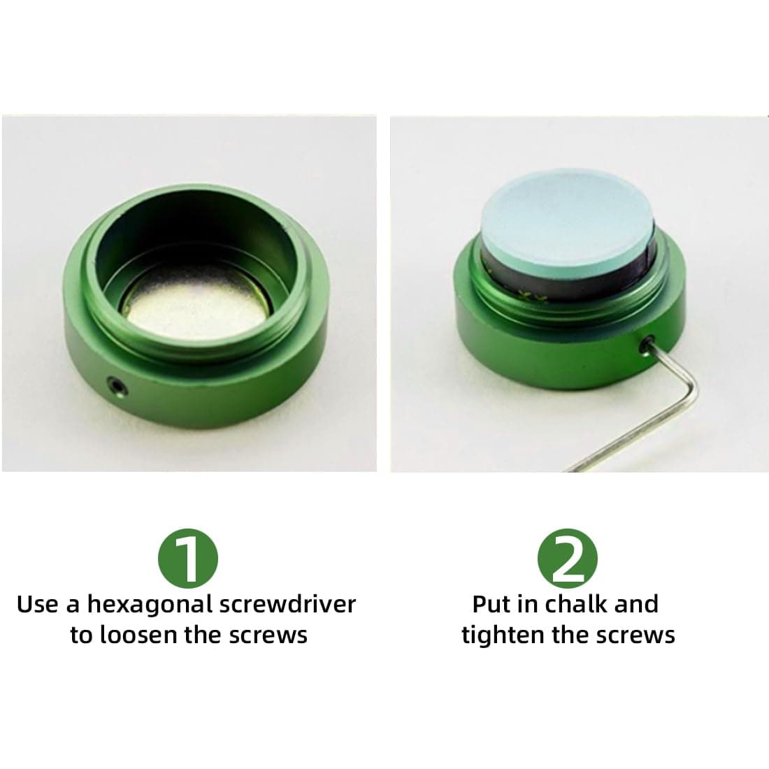 TAOM Soporte de Tiza para Piscina Forma Redonda Herramienta Práctica Accesorios Billar Magnética Mini Tiza Punta Caja Contenedor Redondo Caja Billar — view 4