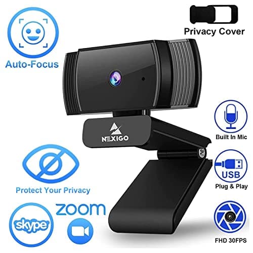 NexiGo N930AF Webcam with Microphone for Desktop, Autofocus, Webcam for Laptop, Computer Camera, 1080p HD USB Web Camera, Compatible with Zoom/Switch 2/Teams/Webex — view 5
