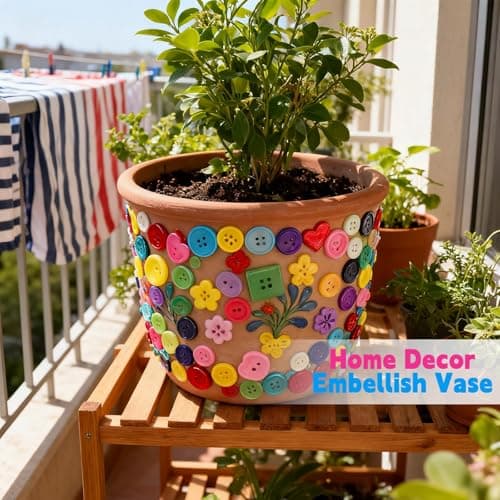 Efivs Arts 250-300pcs Resin Buttons Bulk Assorted Sewing Buttons 2 & 4 Holes for Crafts Clothes DIY Manual Button Painting DIY Handmade Ornament — view 5