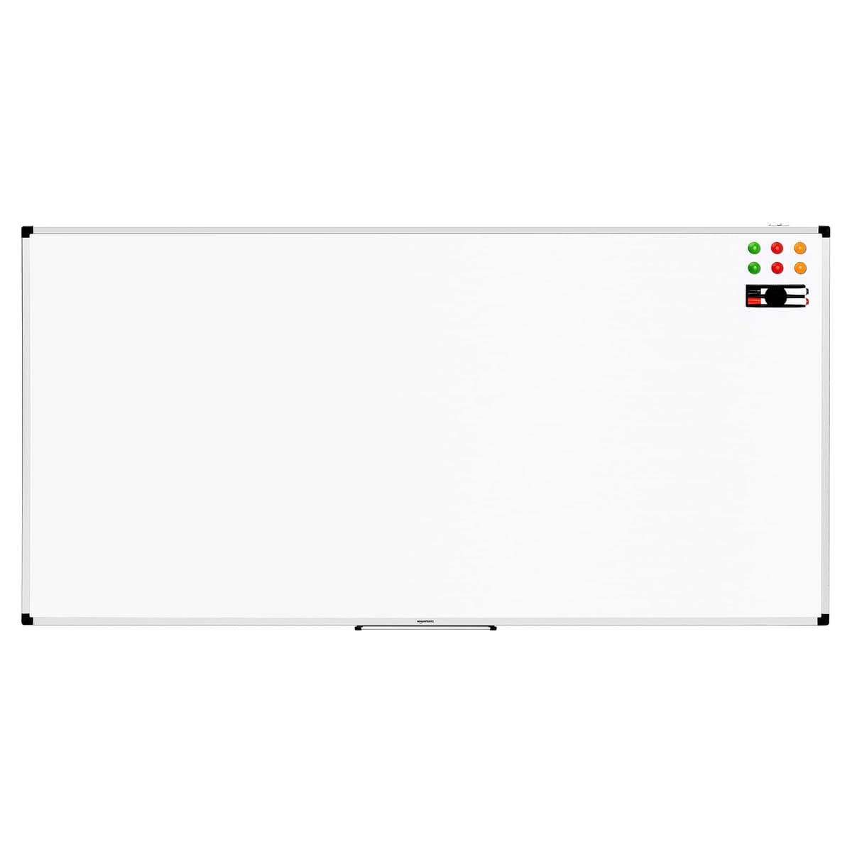 Amazon Basics Pizarra blanca magnética con bandeja para rotuladores y marco de aluminio, 240 cm x 120 cm — view 9