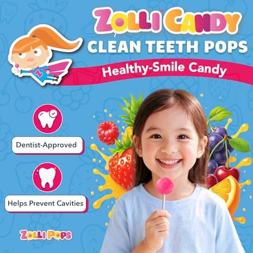 Zollipops Clean Teeth Lollipops, 5.2 Ounce, 3 Count - Anti-Cavity, Sugar-Free Candy for a Healthy Smile - Ideal for Kids and Adults — view 2