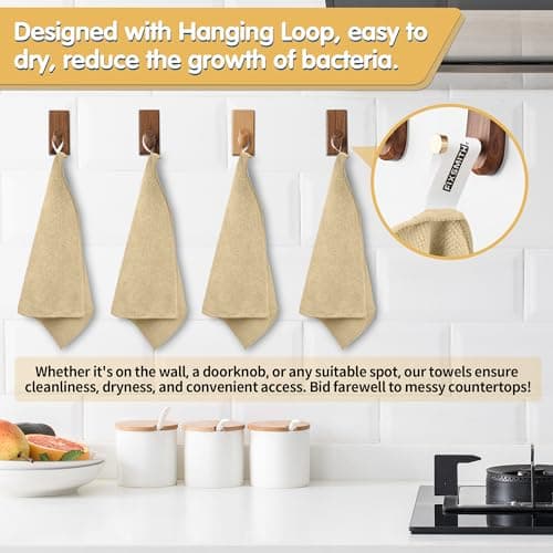 FIXSMITH Beige Microfiber Cleaning Cloth -Pack of 8, Highly Absorbent Cleaning Rags, 16"X12" All Purpose Cleaning Towels for Housekeeping, Kitchen, Car, Lint Free and Reusable Microfiber Towels — view 2