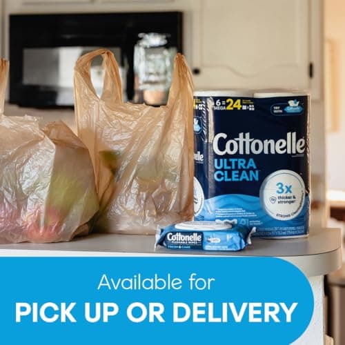 Cottonelle Ultra Clean Toilet Paper with Active CleaningRipples Texture, Strong Bath Tissue, 24 Family Mega Rolls = 132 Regular Rolls (4 Packs of 6) — view 7