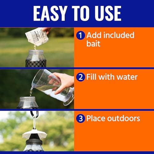 TERRO Fly Magnet Trap, Reusable Poison-Free Outdoor Fly Catcher with Bait — view 5