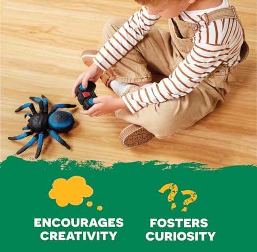 Terra by Battat Remote Control Spider, LED Eyes, 360 Spin, Blue, Animals — view 5