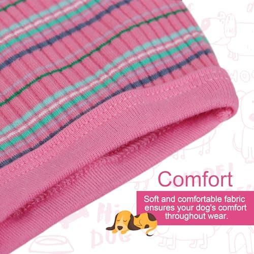 Elevate Your Pet's Comfort and Fashion: Premium 100% Cotton Rib Dog Shirt Vest for Small Breeds Like Chihuahuas, Yorkies, and Puppies .Year-Round Style with Tank-Style Puppy Attire Pink Small — view 5