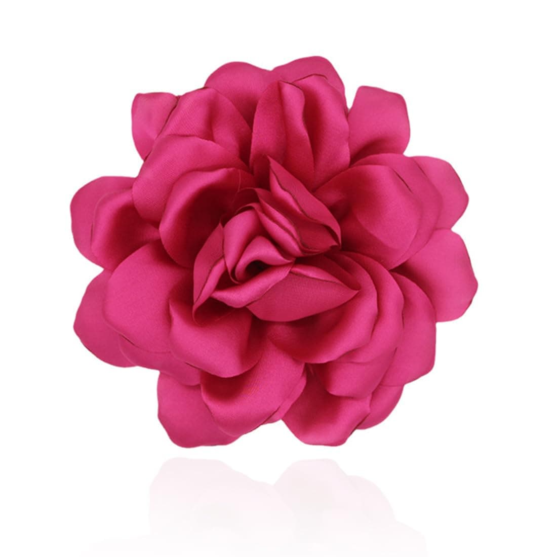 Broches Para Ropa Mujer, Broche De Flor De Rosa, Flores Para Vestidos De Fiesta, Grande, Pinza Para El Pelo, Horquilla Con Flor, Elegante Broche De Solapa Floral Para Boda, Fiesta,Baile(Negro) — view 10