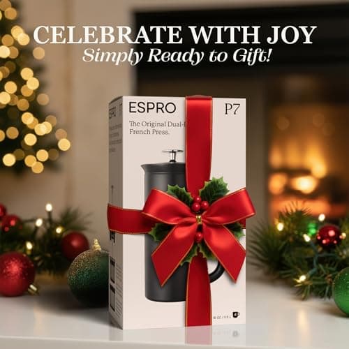 ESPRO Pro P7 French Press Stainless Steel 304 – Patented Double Walled Micro-Filter Insulated French Press Coffee Maker, Grit-Free Brew - Heat Resistant BPA Free - Matte Black - 18oz — view 8