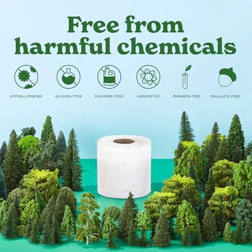 Caboo Tree Free Toilet Paper | Septic Safe, Eco Friendly, Chemical Free, Non Toxic | 2 Ply Toilet Tissue, Pack of 24 Double Rolls, 300 Sheets Per Roll — view 3