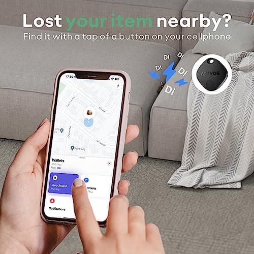 ATUVOS Air Tracker Tag 4 Pack, Smart Key Finder Luggage Tracker Compatible with Apple Find My (iOS Only, Android not Supported), Bluetooth Item Locator for Bags, Suitcase, Wallet, Replaceable Battery. — view 2