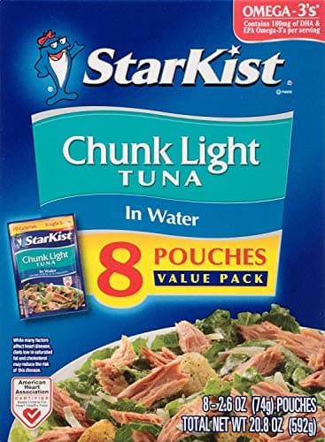StarKist ~ Chunk Light Tuna in Water ~ 2.6oz Pouches ~ Box of 8
