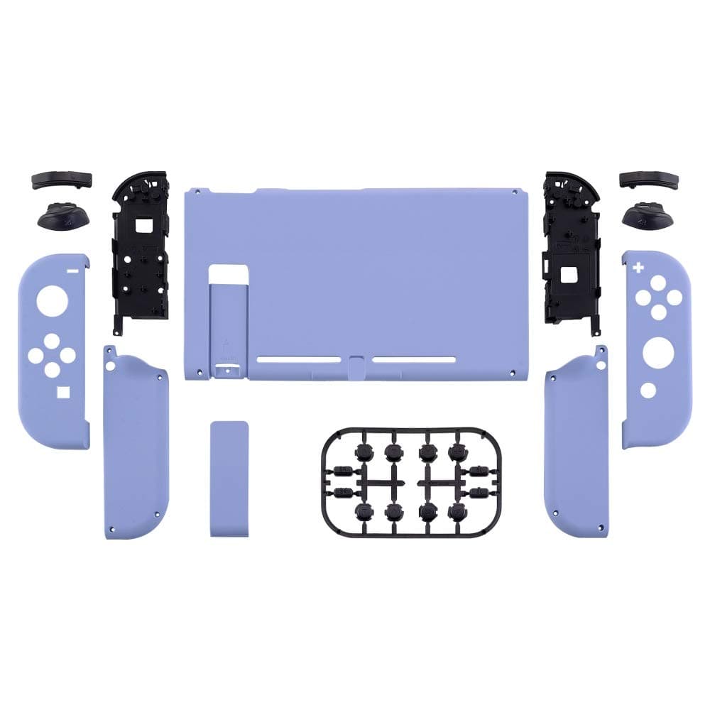 eXtremeRate Carcasa con Botones para Nintendo Switch - Funda Protectora de Reemplazo para Joycons y Consola, Shell de Bricolaje con Teclas para Nintendo Switch Accesorios (Violeta Claro) — view 2