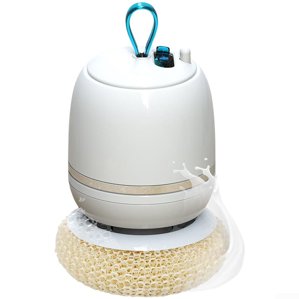 Honseadek Bola eléctrica inalámbrica para lavar platos, alimentada por USB, limpiador de cocina recargable con dispensador automático de detergente, limpieza de 360° (techo) — view 5