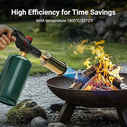 ThermoMaven Powerful Propane Torch, Kitchen Cooking Culinary Torch Lighter, Adjustable Blow Torch for Sous Vide Searing Steak, BBQ, Grill, Campfire Charcoal Starter, Gas Welding Kit(Tank Not Included) — view 4