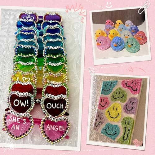 40 Colors Resin Rhinestones for Bedazzling, 32000 Pieces Flatback Gems 3mm, Craft Supplies with 3 Tubes B7000 Glue for Clothing, Shoes, Nail Art, DIY Jewelry Making, Diamond Art — view 3