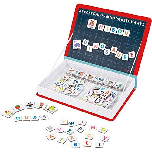 Janod • Magneti’Book French Alphabet • 3 to 8 Years • Educational Magnetic Games Toy for Kids Toddler Children • J02711