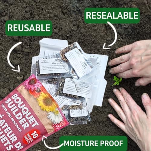 Cut Flower Seeds for Bouquets Canada 10 Flower Varieties Annual and Perennial Mix Bouquet Builder Graines de Fleurs à Couper — view 5