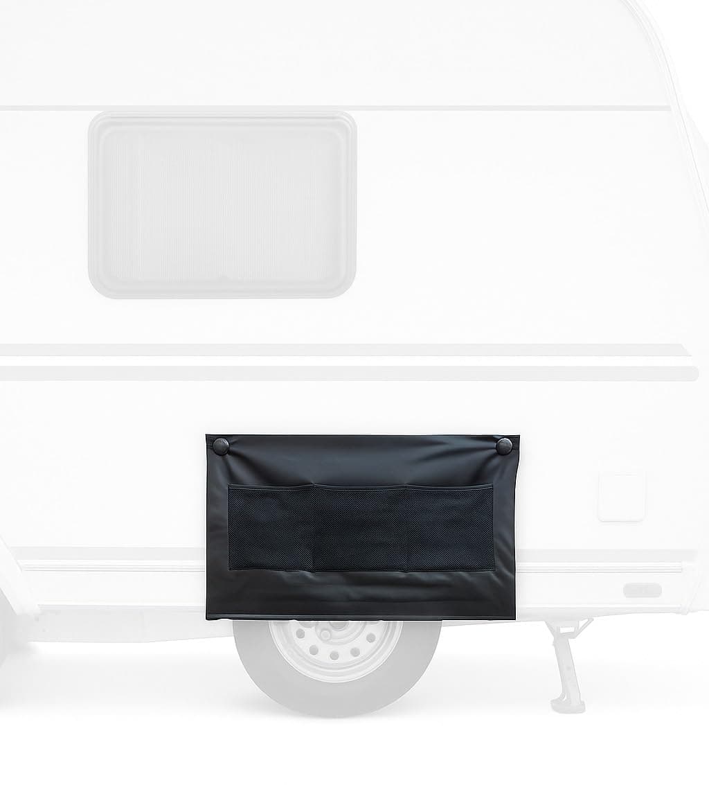 Dometic Wheel Arch Cover with Limpet™ Fix System – Draught Protection for Caravan & Awning with Storage Mesh Pockets (Single) — view 2