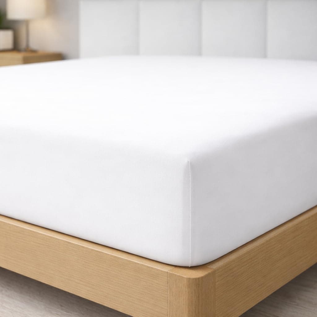 Degrees Home Collection - Sábana Bajera Ajustable 150x190x33 cm - Microfibra de poliéster, Calidad Oeko Tex sin tóxicos, Super Suave - Blanco