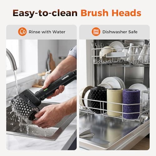 Leebein Electric Grill Brush Replacement Brush Heads, Extra Stainless Steel Bristle Brush Head for LZ-8054A Electric Grill Brush — view 2