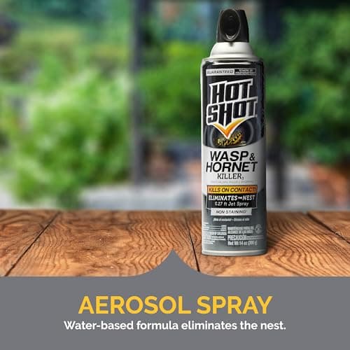 Hot Shot Wasp and Hornet Killer Aerosol, Up to 27-Foot Jet Spray, 14 Ounces, 2 Pack — view 5
