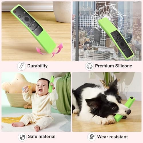 (2 Pack) Cover for Samsung Remote Silicone Protective Case Compatible with Samsung TV Remote Control Cover BN59 Series Glow in The Dark Remote Skin Sleeve — view 3