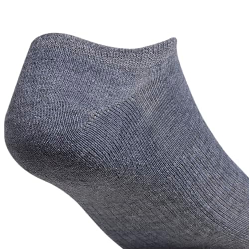 adidas Men's Athletic Cushioned No Show Socks (6 Pairs) Durable & Comfortable, Heather Grey/Black, M — view 5