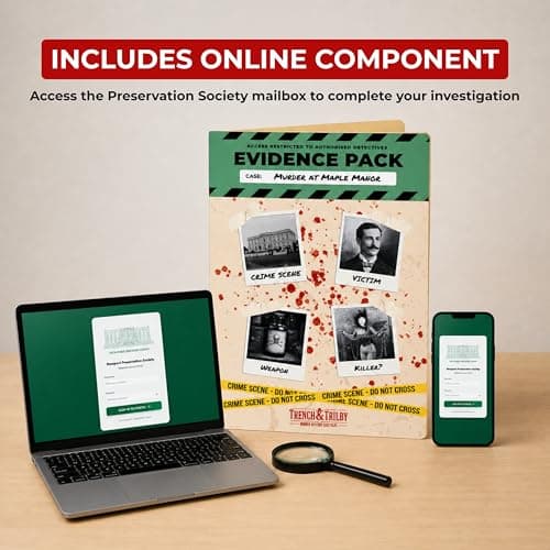 Murder at Maple Manor – Murder Mystery Game – Cold Case Detective Kit & Crime Investigation – Solve Murder at a Luxury Gilded Age Manor – Immersive Evidence Pack with Online Clues – Game Night & Gift — view 4