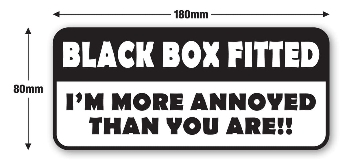 BLACK BOX FITTED Sticker - I'M MORE ANNOYED THAN YOU ARE - Window Bumper Door Decal — view 2