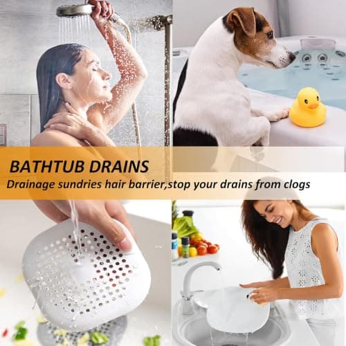 Bovinde Hair Drain Catcher,Square Cover for Shower 2 Pack (Black) — view 3