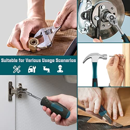 Sundpey 257PCs Home Tool Kit - Portable Repair Outils Complete General Household Hand Tool for Mechanic Tools for Men & Women with Ratchet & Screwdriver & Socket Set & Tool Box Storage Case — view 4